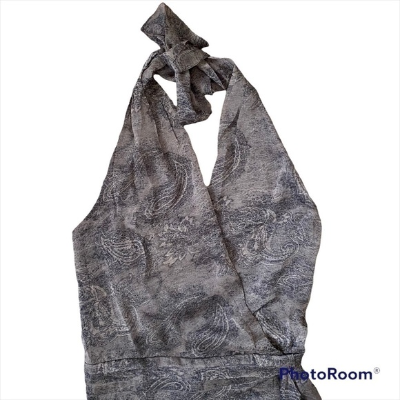 NWT MM Couture By Miss Me Paisley Faux Wrap Tie Back Halter Dress, Size Medium - Picture 3 of 10